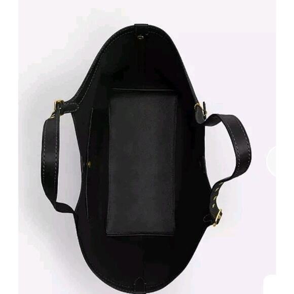 NWT COACH Gramercy Tote Black/Gold Leather Shoulder Bag Tote - Picture 4 of 5